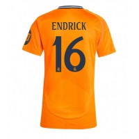 Maglia Calcio Real Madrid Endrick #16 Seconda Divisa Donna 2024-25 Manica Corta